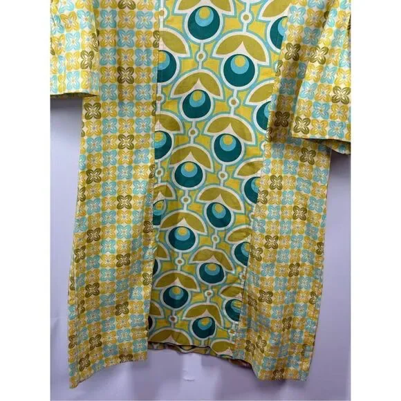 Uncle Frank Made in USA V neck flare sleeve Dress 100% cotton size extra small - Picture 4 of 9